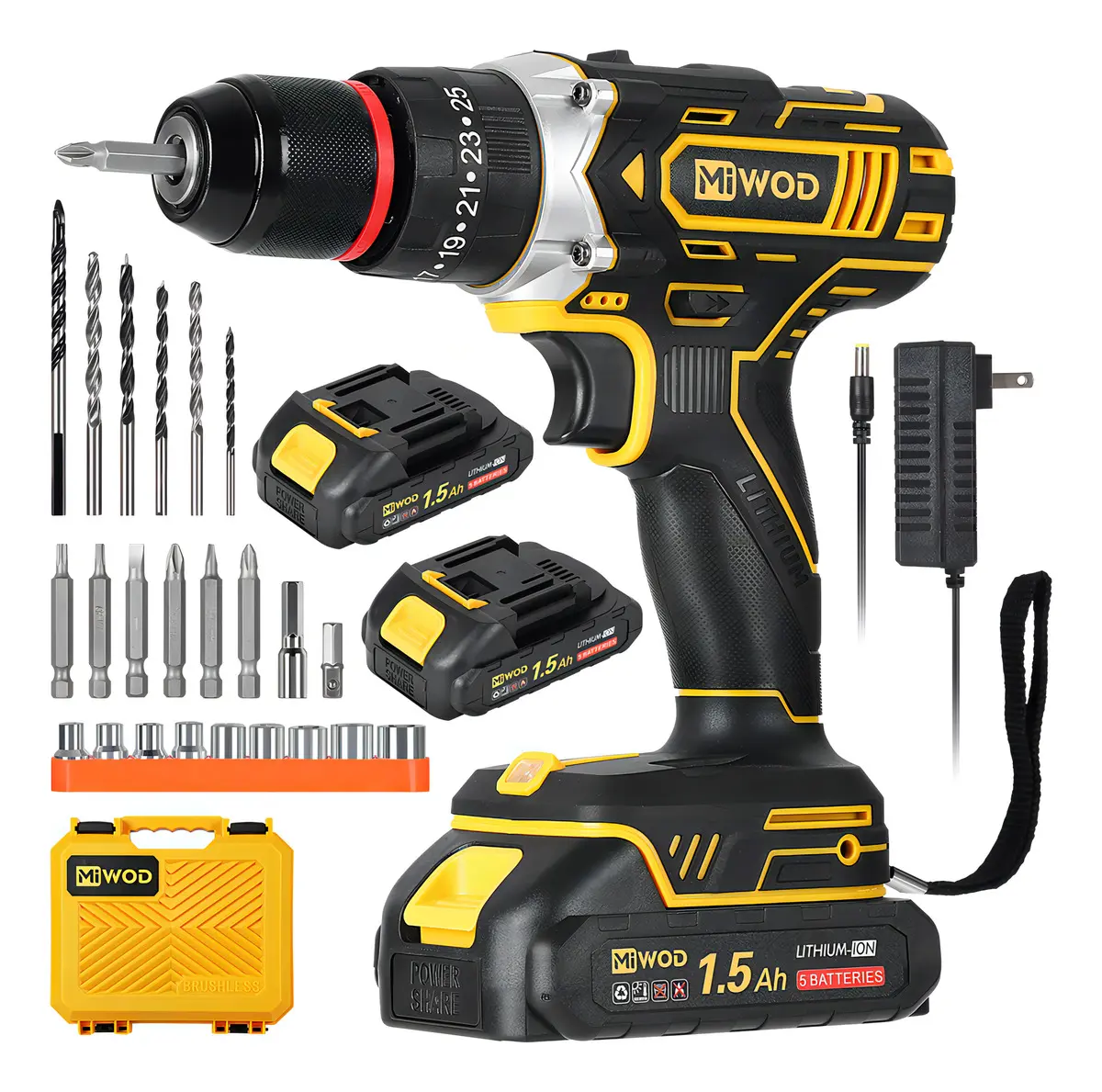 Taladro Miwod 21V con dos baterías